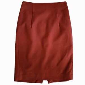 Zara Basic Burgundy Pencil Skirt with Slit Size Medium